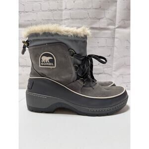 Sorel Women's Tivoli III waterproof suede boot Quarry/Cloud Grey color sz11